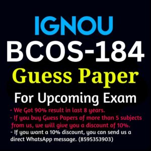 ignou bcos-184 guess paper