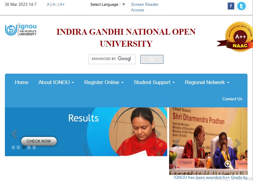 Find Subjects in IGNOU Datesheet