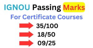 ignou passing marks for certificate course