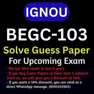 IGNOU BEGC-103