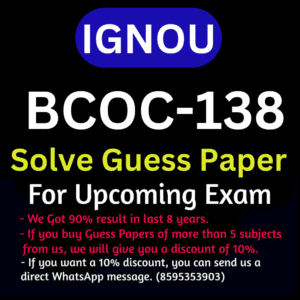 IGNOU BCOC-138