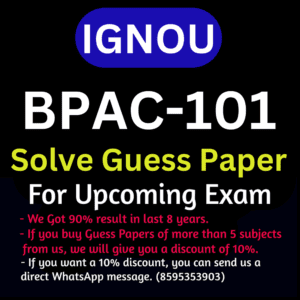IGNOU BPAC-101